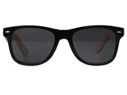 Солнцезащитные очки Rockwood с бамбуковыми дужками в сером футляре, черный, арт. 029060203