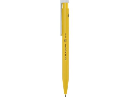 Шариковая ручка Unix из переработанной пластмассы, черные чернила — Желтый (черные чернила), арт. 029301003