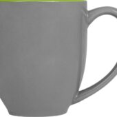 Кружка керамическая Gracy 450мл, серый/зеленое яблоко (P), арт. 029325103