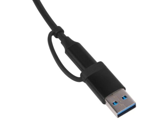 USB-хаб Link с коннектором 2-в-1 USB-C и USB-A, 2.0/3.0, черный, арт. 029319103