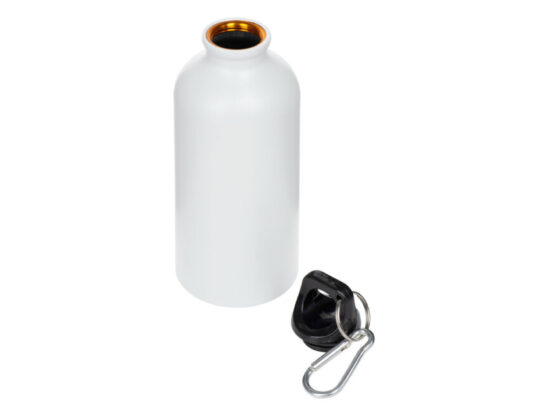 Матовая спортивная бутылка Hip S с карабином и объемом 400 мл, белый (P), арт. 029323403