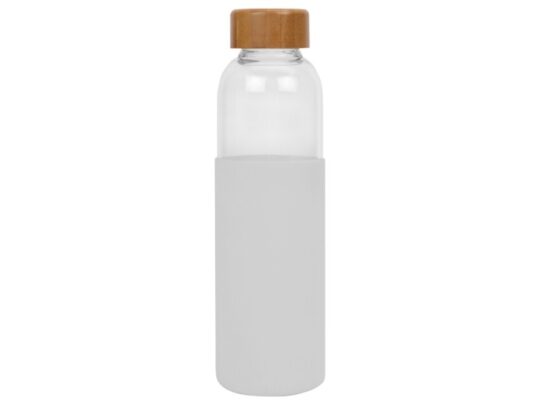 Бутылка для воды стеклянная Refine, в чехле, 550 мл, белый (P), арт. 029287603