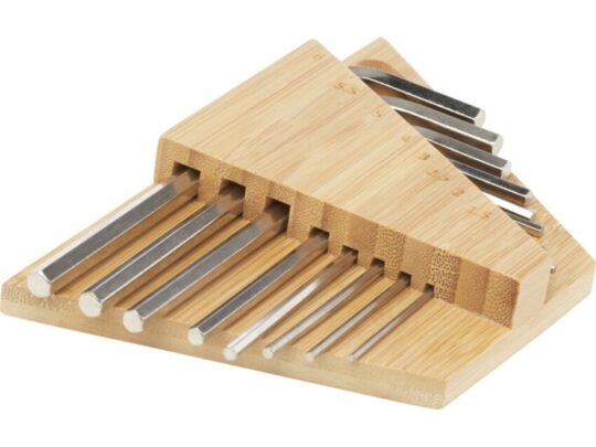 Набор инструментов Allen с шестигранным ключом из бамбука – Натуральный, арт. 029240503