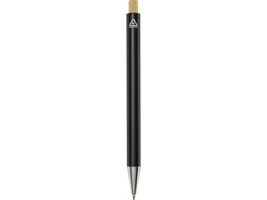 Cyrus шариковая ручка из переработанного алюминия, синие чернила — Черный (синие чернила), арт. 029297003