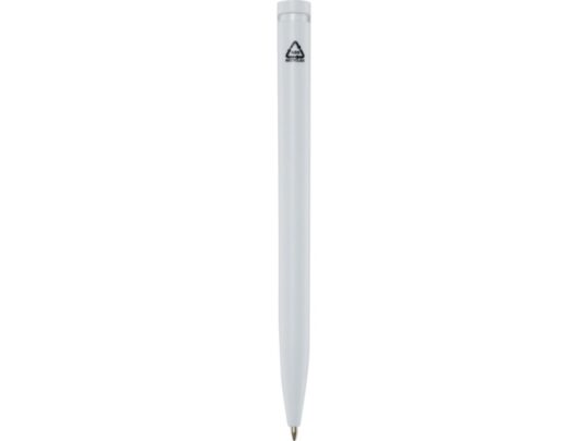 Шариковая ручка Unix из переработанной пластмассы, синие чернила — Белый (синие чернила), арт. 029299703