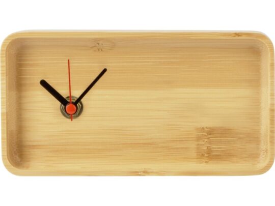 Прямоугольные настольные часы из бамбука Squarium, арт. 029285303