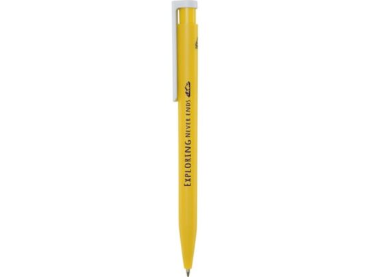 Шариковая ручка Unix из переработанной пластмассы, синие чернила — Желтый (синие чернила), арт. 029299803