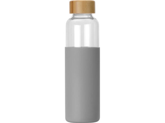 Бутылка для воды стеклянная Refine, в чехле, 550 мл, серый (P), арт. 029323703