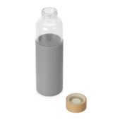 Бутылка для воды стеклянная Refine, в чехле, 550 мл, серый (P), арт. 029323703