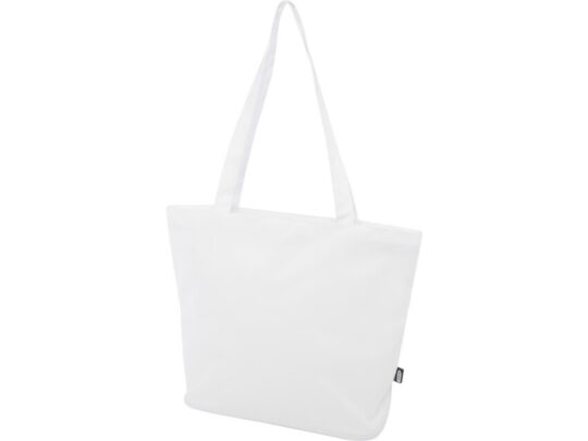 Panama эко-сумка на молнии из переработанных материалов по стандарту GRS объемом 20 л — Белый, арт. 029244803