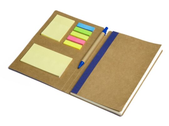 Блокнот с ручкой и набором стикеров А5 Write and stick, синий, арт. 029284403