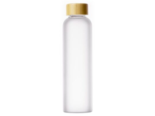Стеклянная бутылка с бамбуковой крышкой Foggy, 600мл, серый Cool gray 7C, арт. 029283103