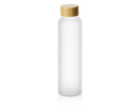 Стеклянная бутылка с бамбуковой крышкой Foggy, 600мл, серый Cool gray 7C, арт. 029283103