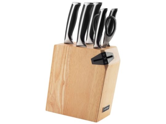 Набор из 5 кухонных ножей, ножниц и блока для ножей с ножеточкой, NADOBA, серия URSA, арт. 029235403