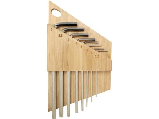 Набор инструментов Allen с шестигранным ключом из бамбука — Натуральный, арт. 029240503
