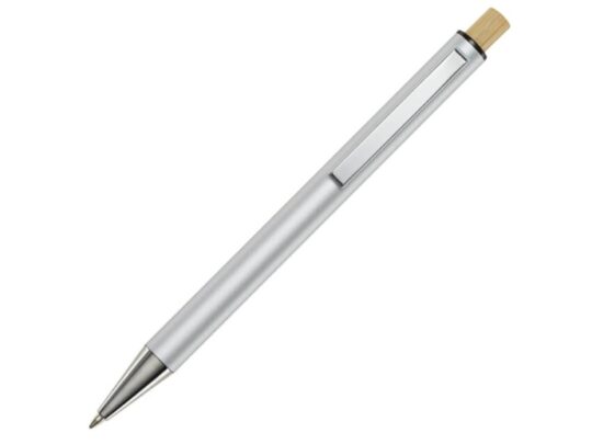 Cyrus шариковая ручка из переработанного алюминия, черный чернила — Серебристый (черные чернила), арт. 029297303