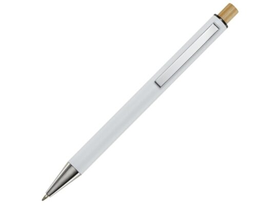 Cyrus шариковая ручка из переработанного алюминия, синие чернила — Белый (синие чернила), арт. 029296703