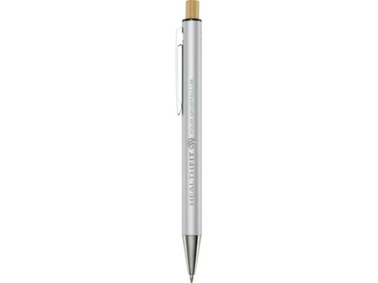 Cyrus шариковая ручка из переработанного алюминия, черный чернила — Серебристый (черные чернила), арт. 029297303
