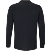 Рубашка поло унисекс с длинным рукавом Planet LSL, черная, размер XL