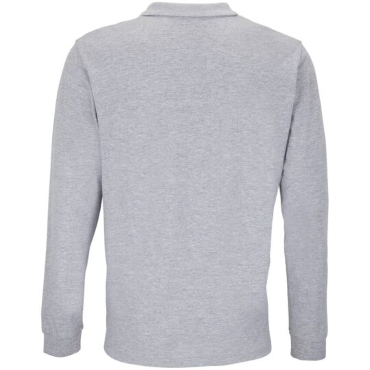 Рубашка поло унисекс с длинным рукавом Planet LSL, серый меланж, размер XL