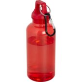 Бутылка для воды с карабином Oregon из переработанной пластмассы, 400 мл – Красный, арт. 029568303