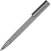 Ручка металлическая шариковая Insomnia софт-тач с зеркальным слоем, серая с серым, арт. 029517303