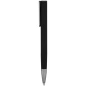 Ручка металлическая шариковая Insomnia софт-тач с зеркальным слоем, черная с серым, арт. 029517103