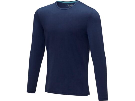 Ponoka мужская футболка из органического хлопка, длинный рукав, темно-синий (XL), арт. 029504803
