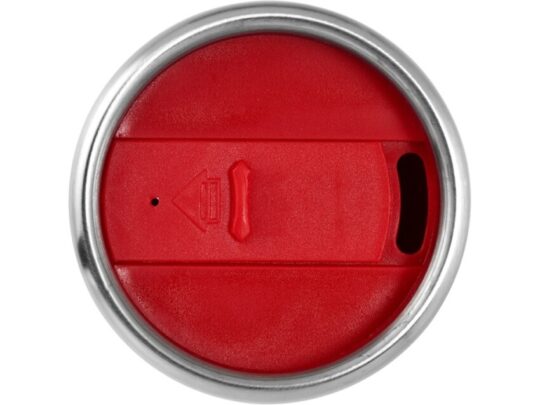 Термостакан Elwood из переработанной нержавеющей стали, 410 мл — Серебристый/Красный, арт. 029566903