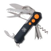 Нож перочинный Stinger, 96 мм, 15 функций, материал рукояти: алюминий, PP (черный/оранжевый), арт. 029611603