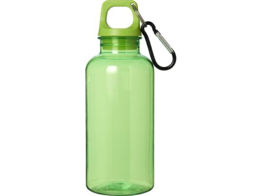 Бутылка для воды с карабином Oregon из переработанной пластмассы, 400 мл — Зеленый, арт. 029568603