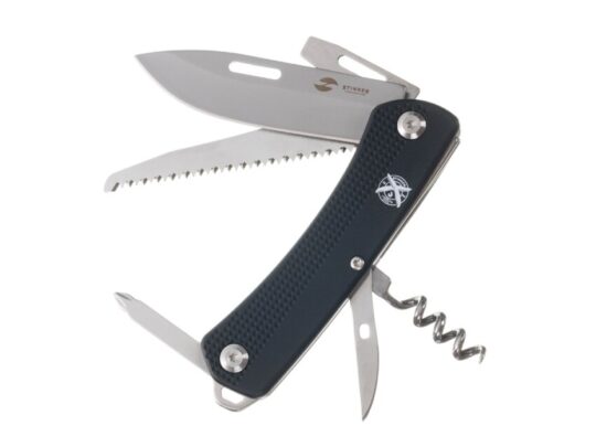 Нож перочинный Stinger, 103 мм, 10 функций, материал рукояти: АБС-пластик (черный), арт. 029612803