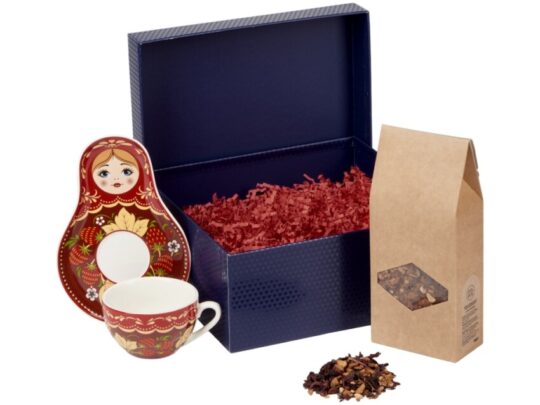 Подарочный набор: чайная пара, чай Глинтвейн, синий, арт. 029603003