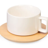 Набор чашка с бамбуковым блюдцем Sheffield, белый, арт. 029519003