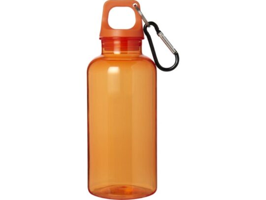 Бутылка для воды с карабином Oregon из переработанной пластмассы, 400 мл — Оранжевый, арт. 029568403