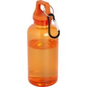 Бутылка для воды с карабином Oregon из переработанной пластмассы, 400 мл – Оранжевый, арт. 029568403