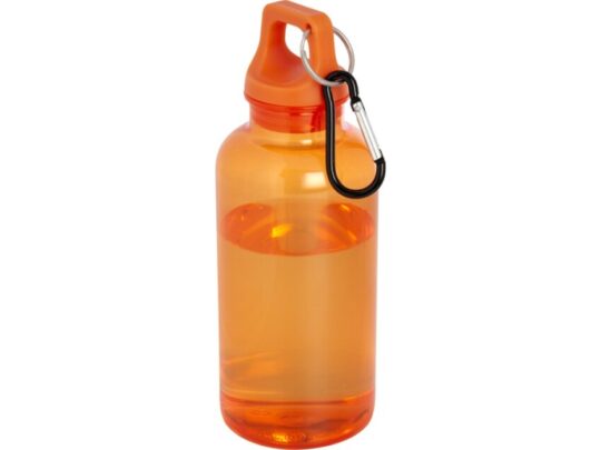 Бутылка для воды с карабином Oregon из переработанной пластмассы, 400 мл — Оранжевый, арт. 029568403