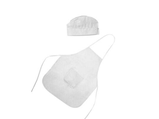 Детский комплект JAMIE (фартук, шапочка), белый, арт. 029559803