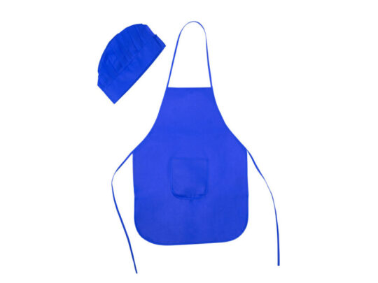 Детский комплект JAMIE (фартук, шапочка), королевский синий, арт. 029559903