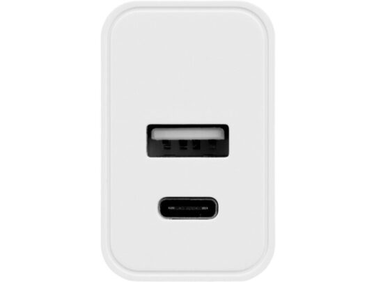 Сетевое зарядное устройство c выходами USB-A и USB-C Recharger, 10 Вт, белый, арт. 029643503