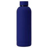 Вакуумная термобутылка Cask Waterline, soft touch, 500 мл, тубус, синий, арт. 029734003