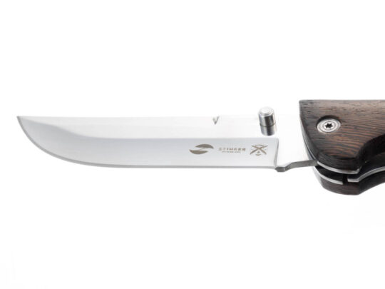 Нож складной Stinger, 112 мм (серебристый), материал рукояти: древесина венге (коричневый), арт. 029644103