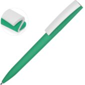 Ручка пластиковая soft-touch шариковая Zorro, мятный//белый, арт. 029732203