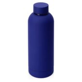 Вакуумная термобутылка Cask Waterline, soft touch, 500 мл, тубус, синий, арт. 029734003