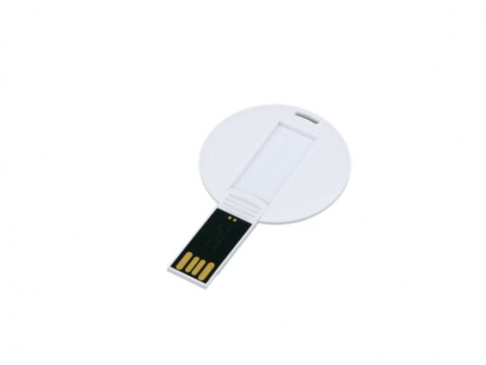 USB 2.0- флешка на 8 Гб в виде пластиковой карточки круглой формы