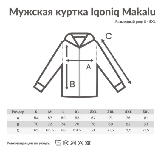 Мужская куртка Iqoniq Makalu из переработанного полиэстера AWARE™, 300 г/м², арт. 029891806