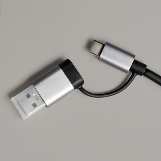 USB-хаб ROOT 8 в 1, серый, алюминий