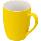 Кружка с покрытием soft-touch C1, желтый, арт. 030847403